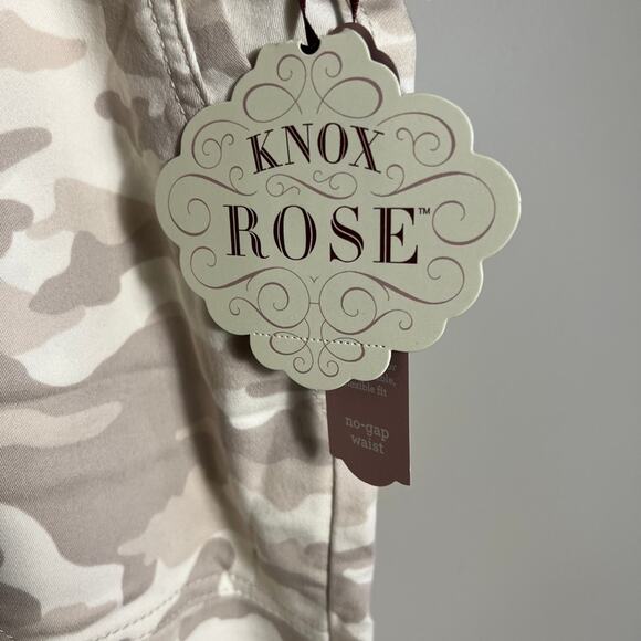 NWT Knox Rose Natural Camo Mid-Rise Ankle Skinny Pant Twill Size 18W - Picture 8 of 14